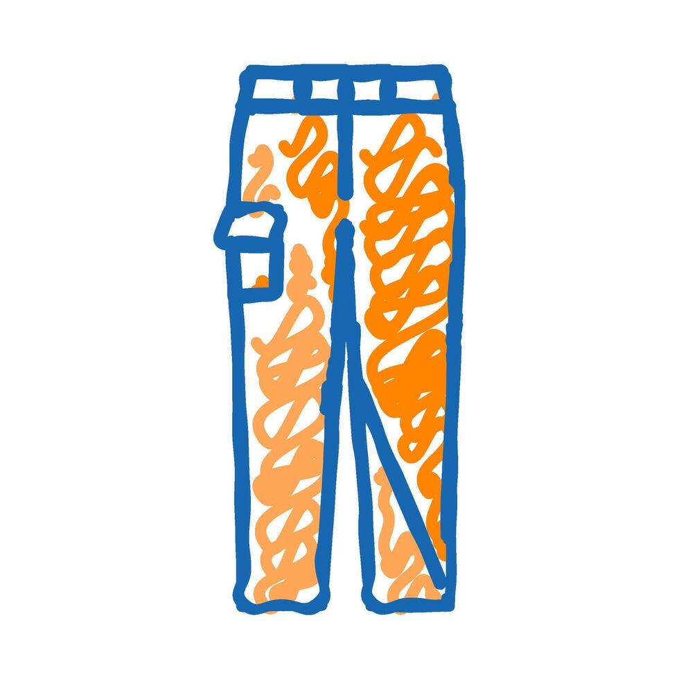 trousers pants apparel icon doodle illustration vector