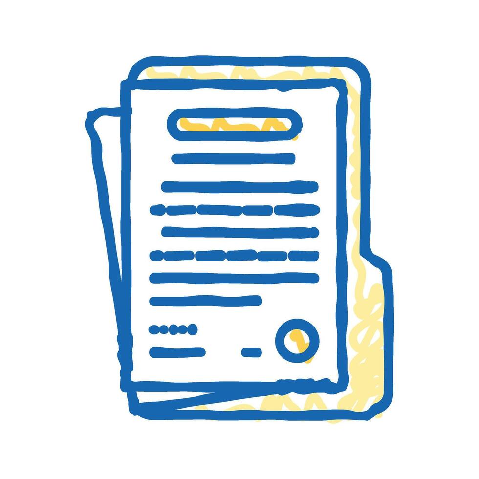 terms condition paper document icon doodle illustration vector