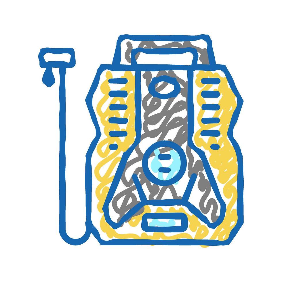 portable air compressor icon doodle illustration vector