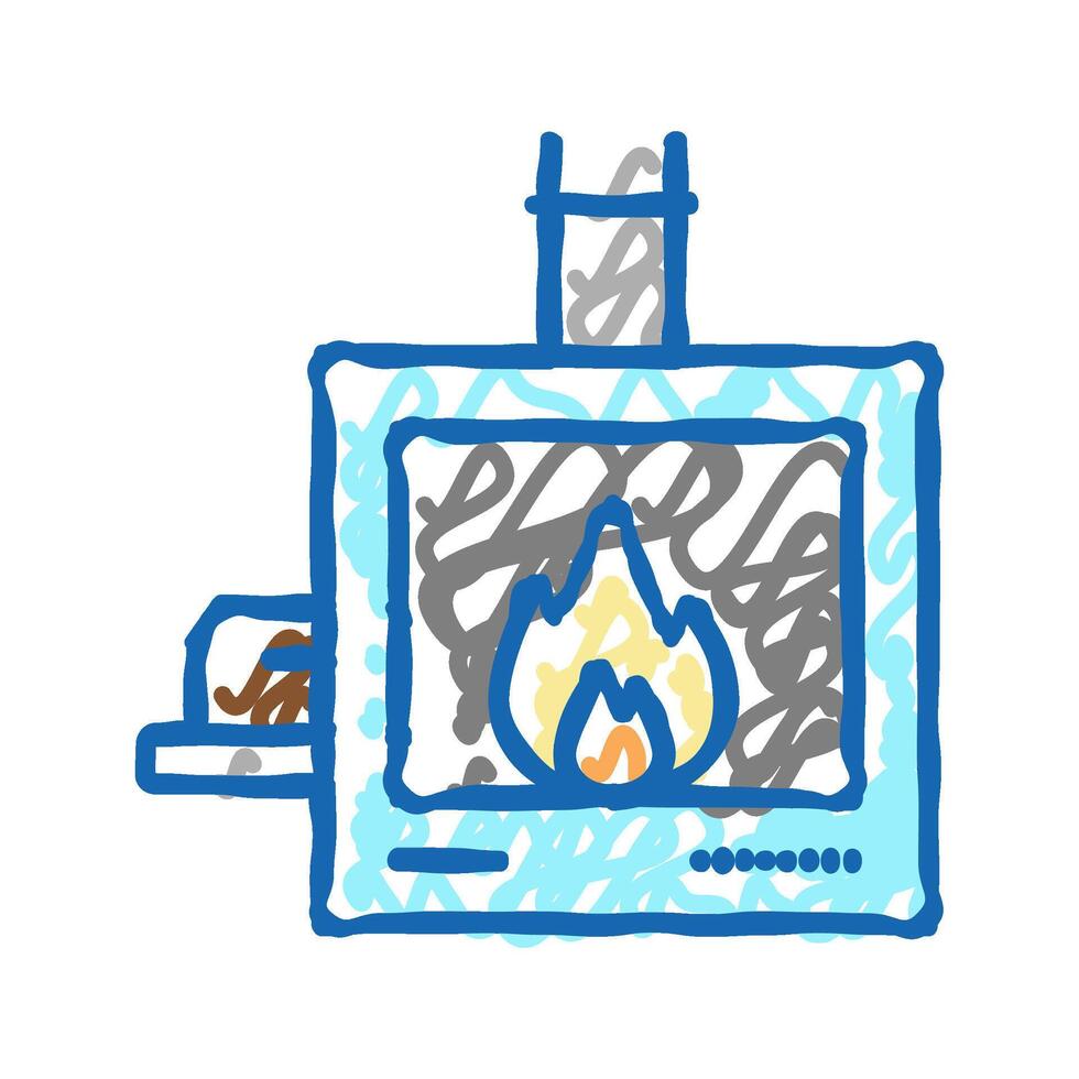 individual cremation icon doodle illustration vector