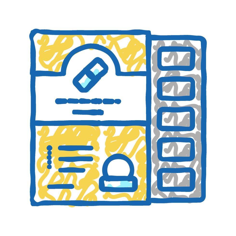 dry probiotics icon doodle illustration vector