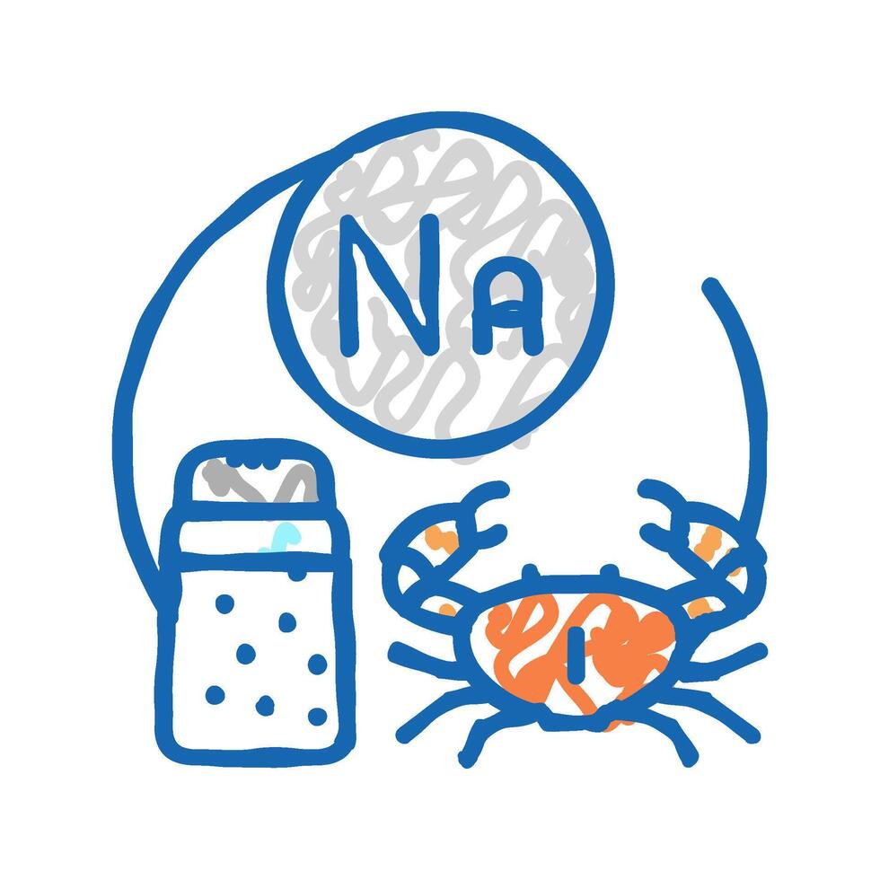 vitamin na icon doodle illustration vector