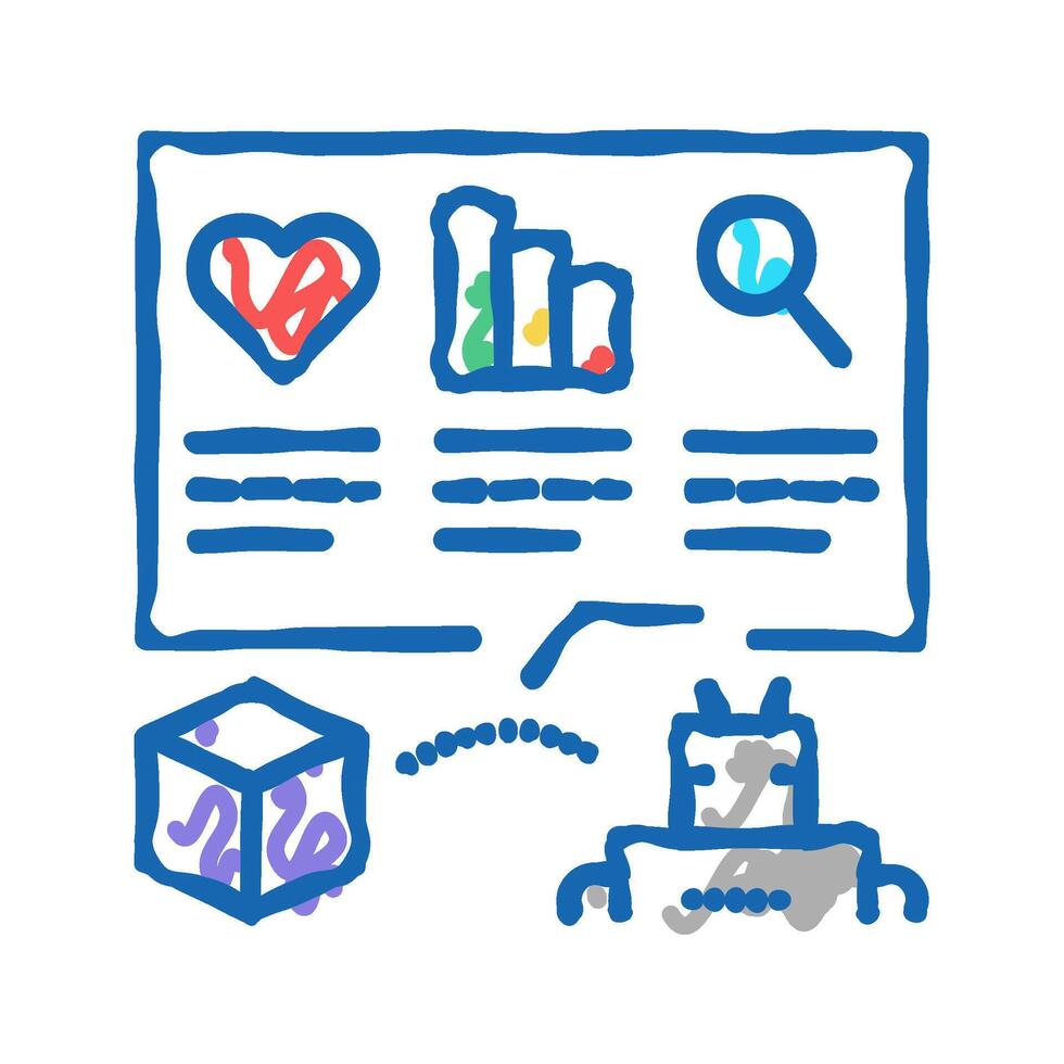 automatically analyzing ugc icon doodle illustration vector