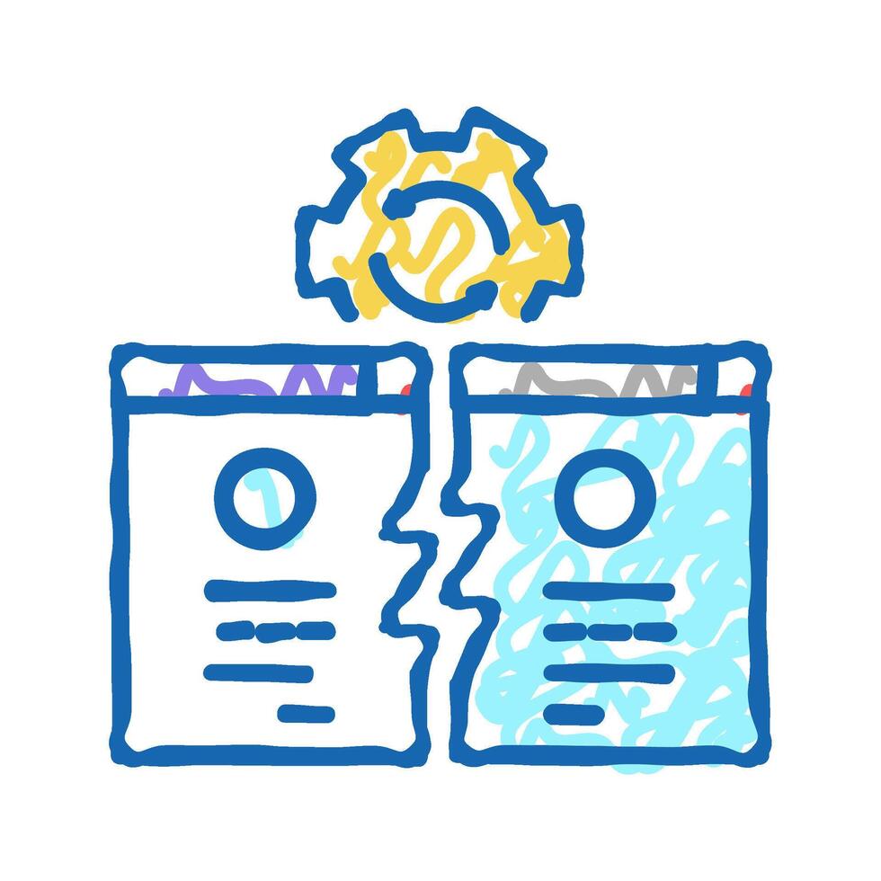 competitive website icon doodle illustration vector
