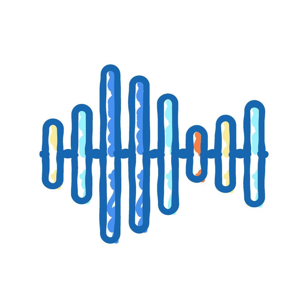 sound equalizer icon doodle illustration vector