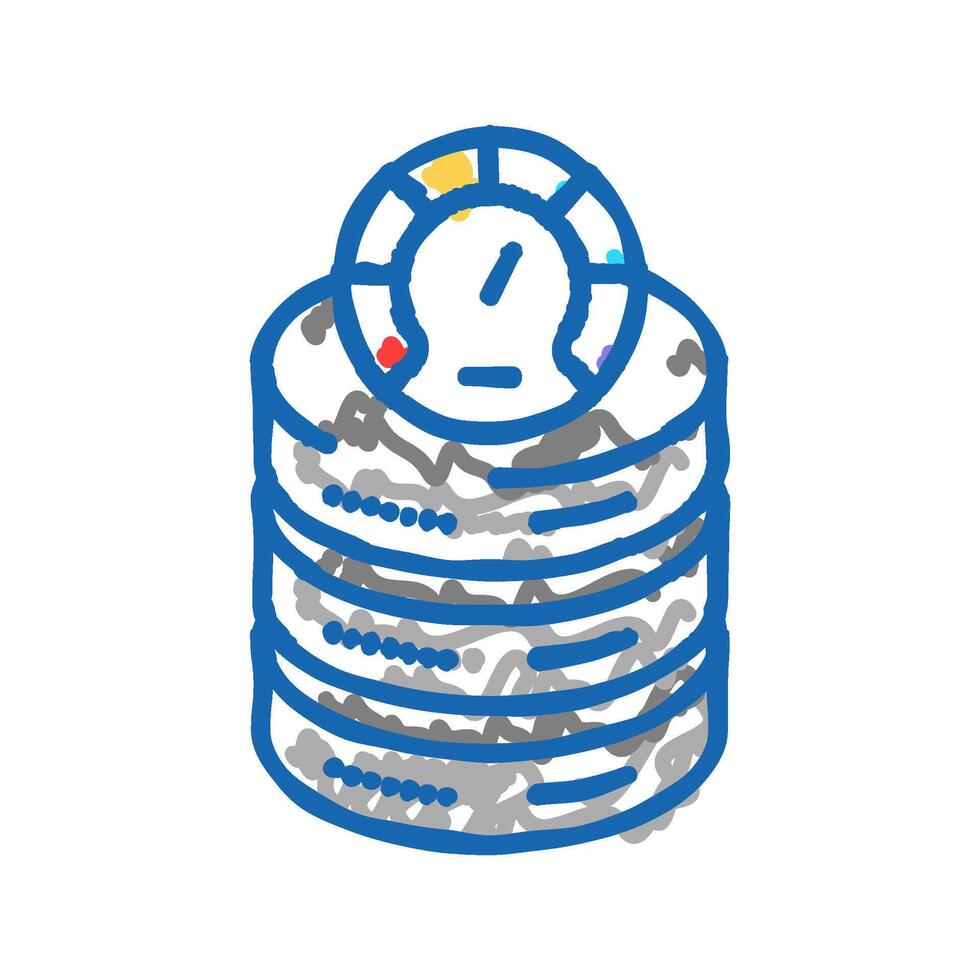 database performance icon doodle illustration vector