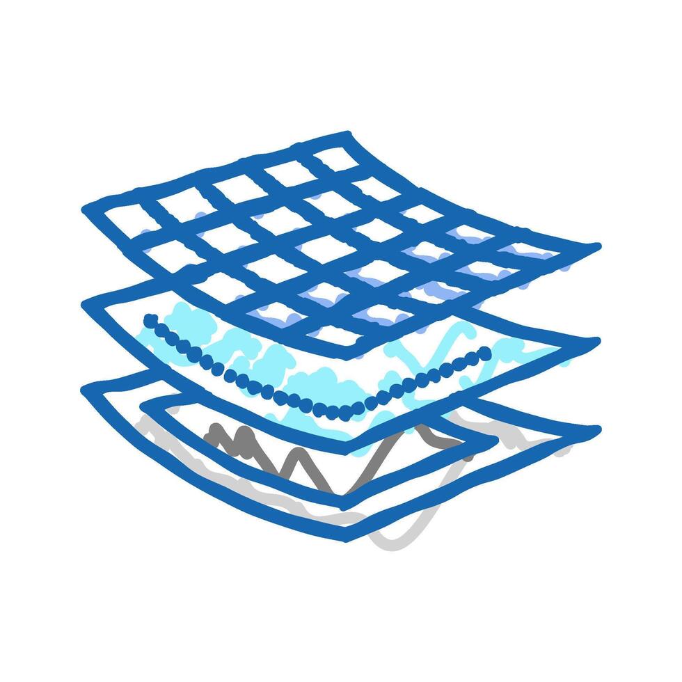 composite material aeronautical engineer icon doodle illustration vector