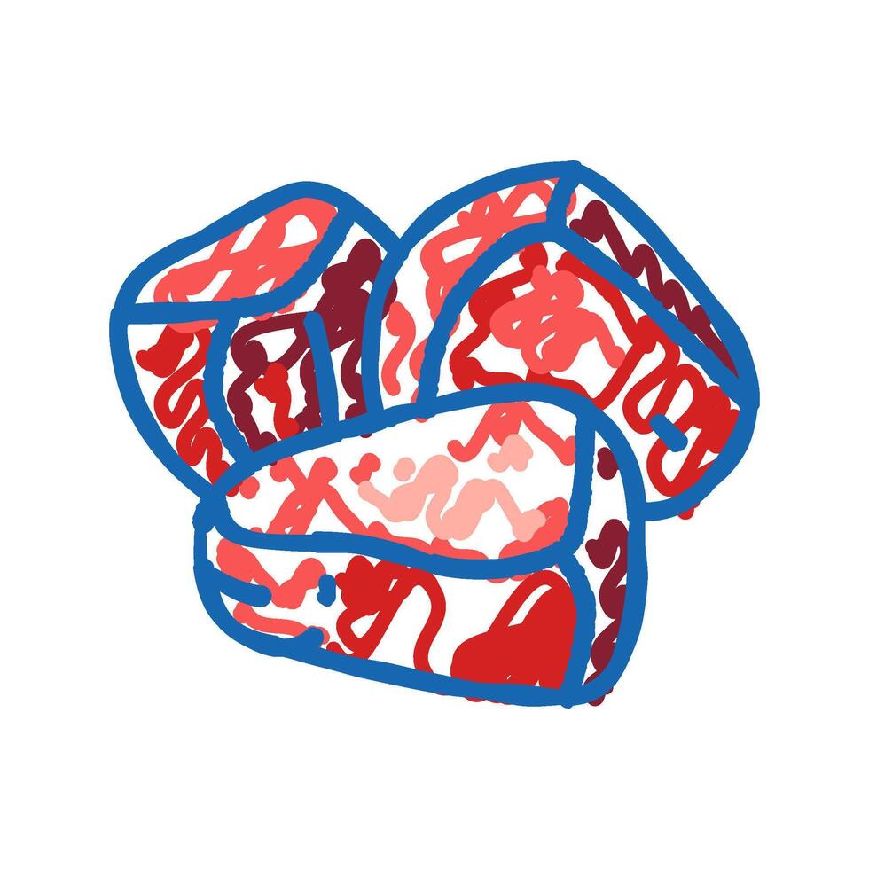 grain pomegranate red fruit icon doodle illustration vector