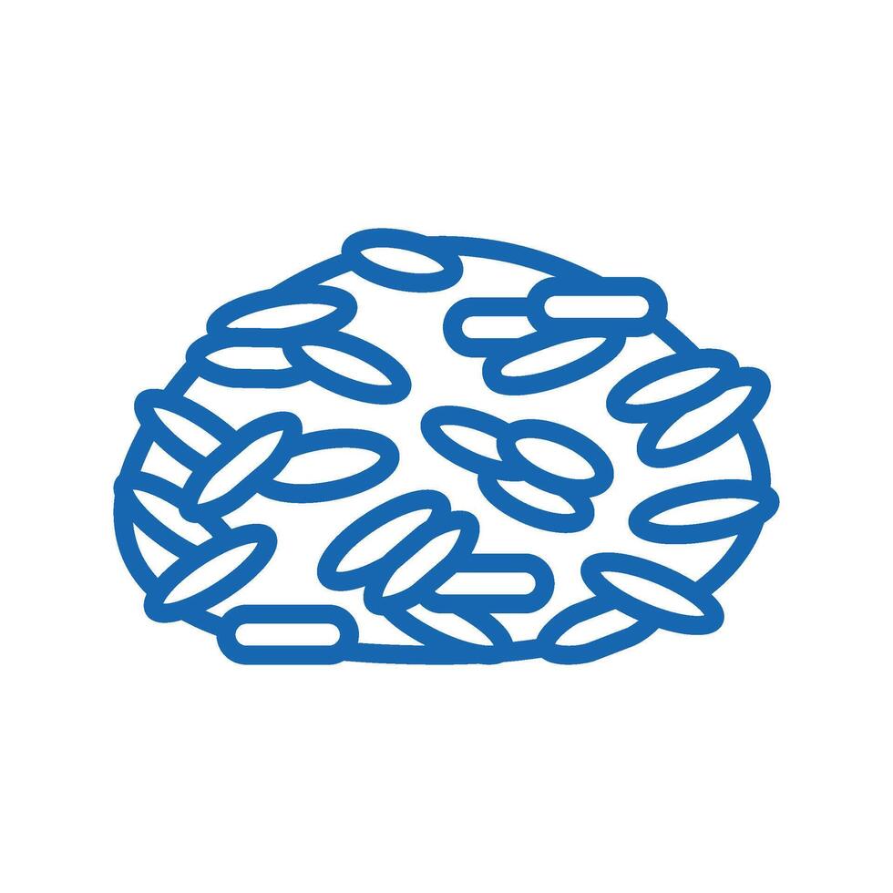 basmati rice icon doodle illustration vector