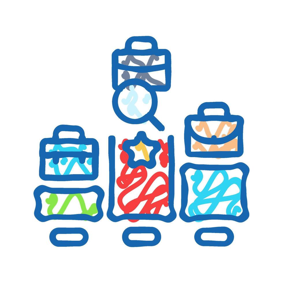 competitive advantage modern business icon doodle illustration vector