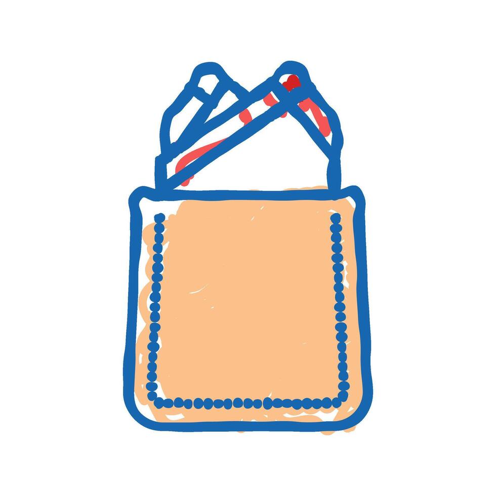pocket square hipster retro icon doodle illustration vector