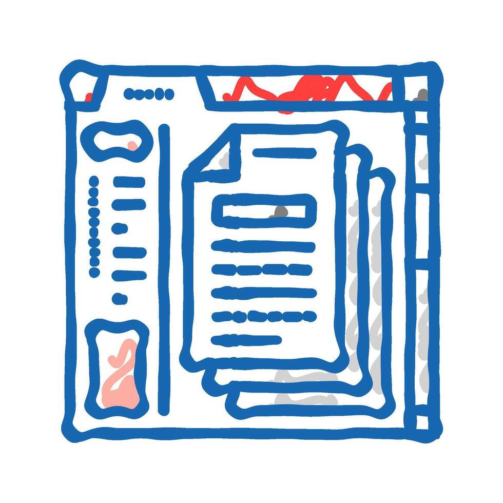 api documentation technical writer icon doodle illustration vector