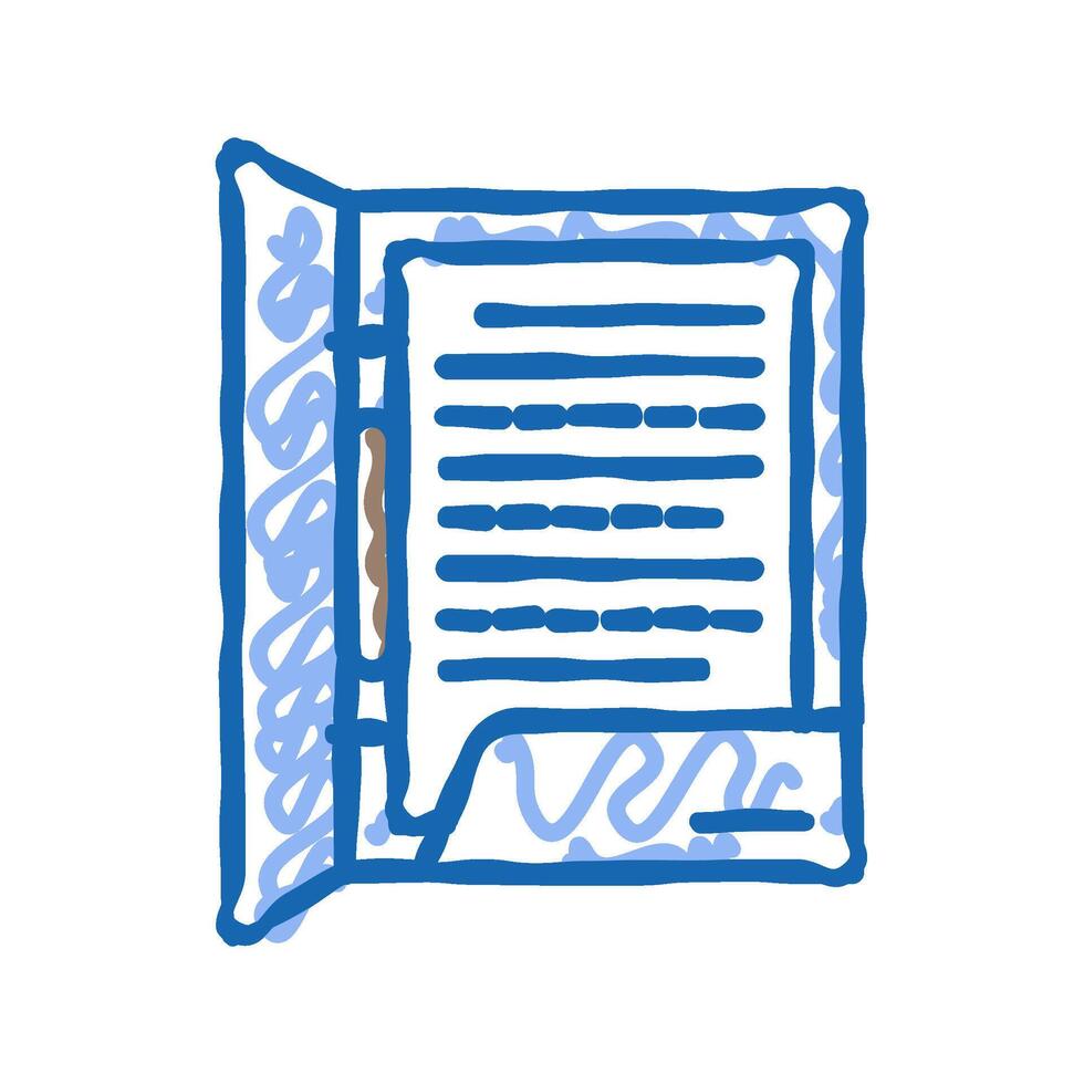 office document file icon doodle illustration vector
