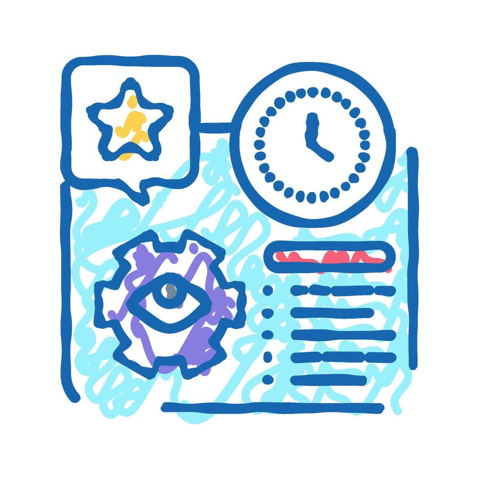 show your organization skills icon doodle illustration vector