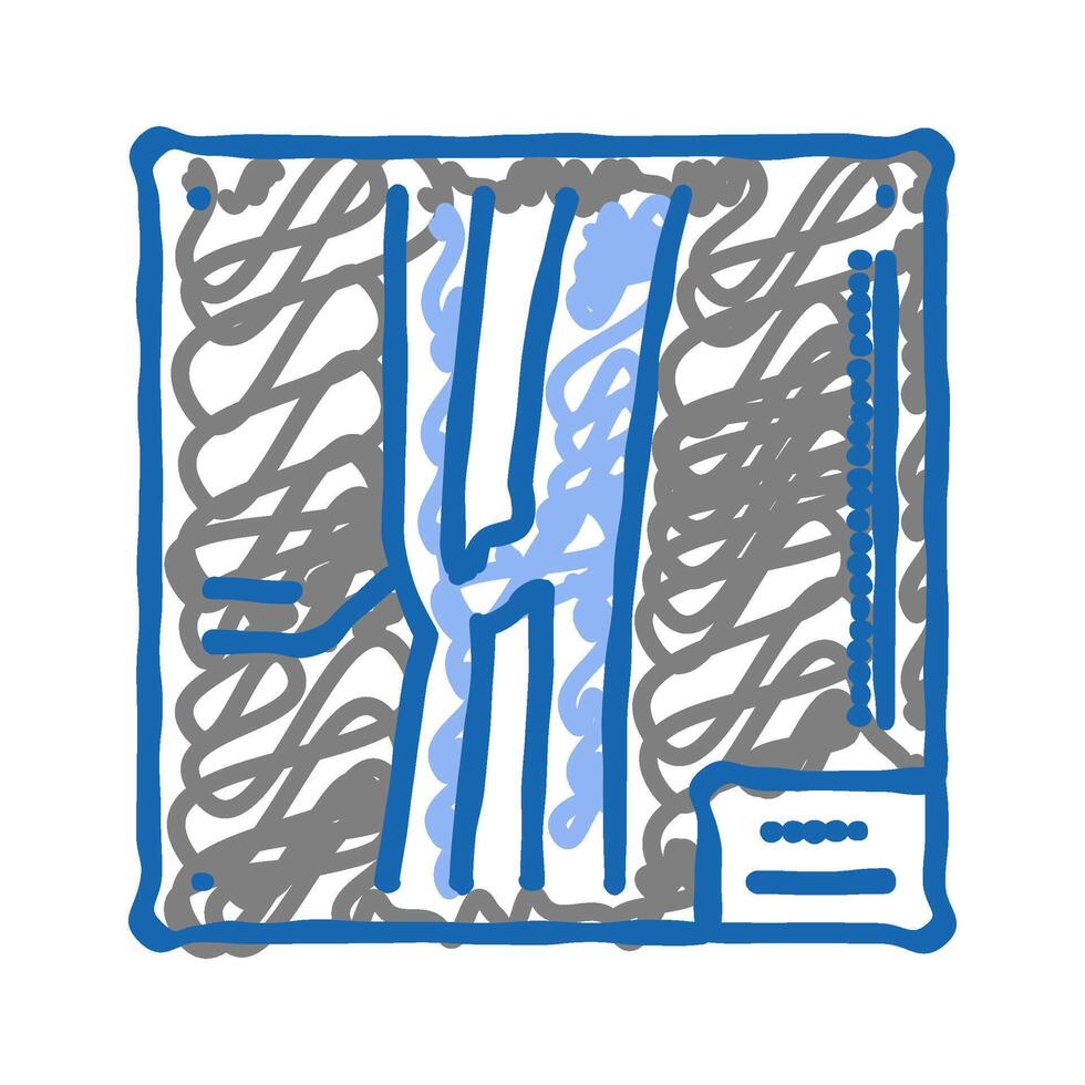 x ray of fracture icon doodle illustration vector