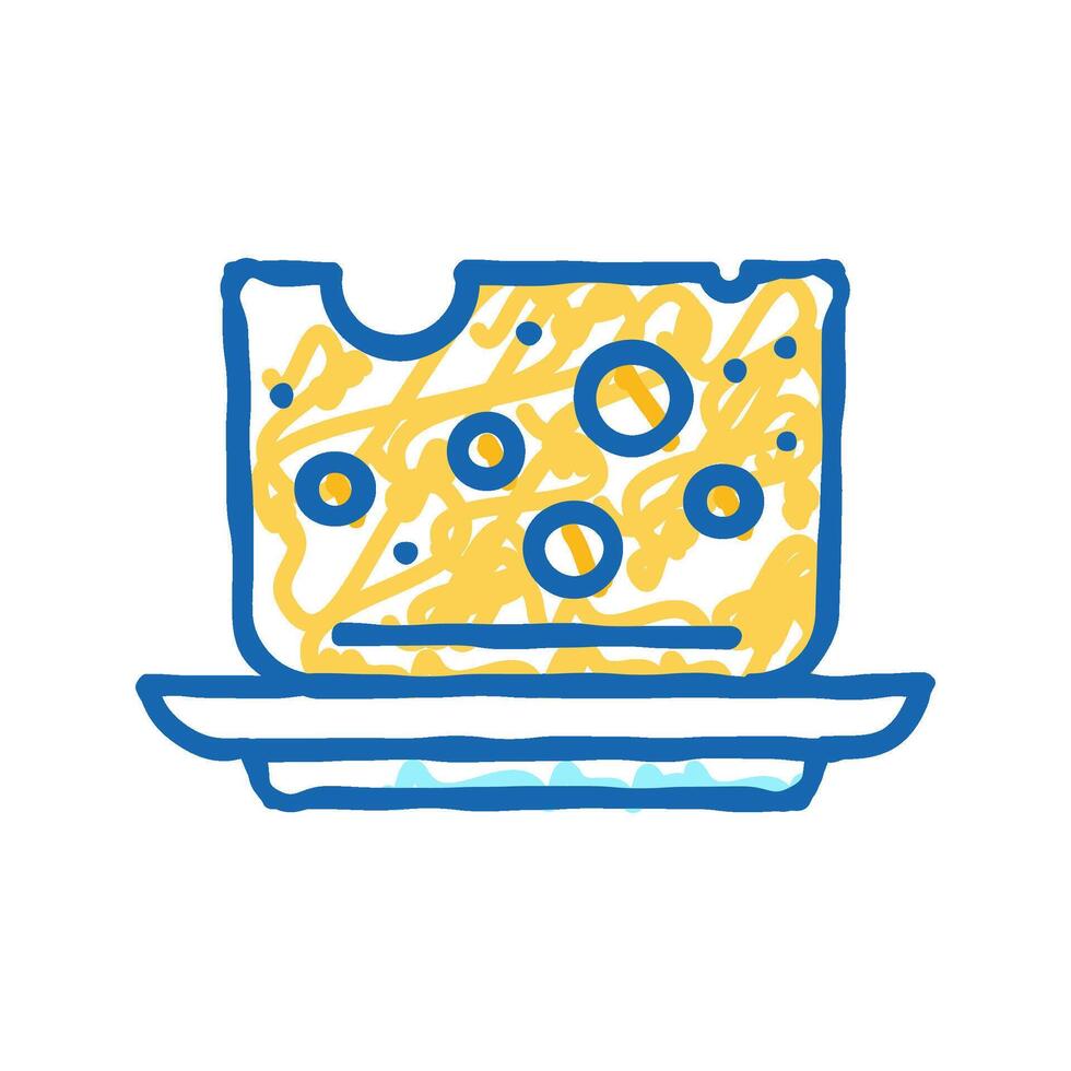 cheese milk product dairy icon doodle illustration vector