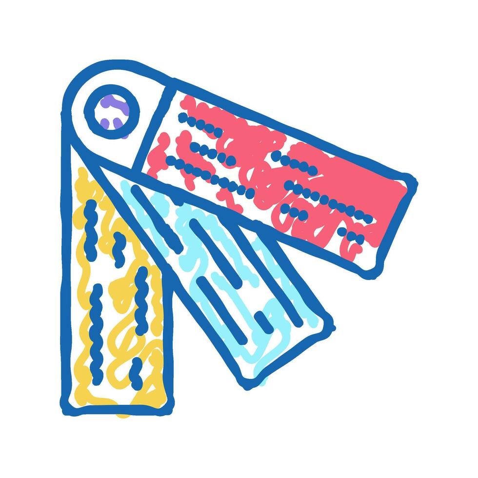 examples textiles drapery shop icon doodle illustration vector