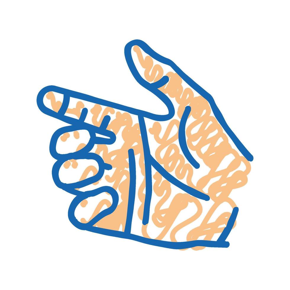 hold hand icon doodle illustration vector