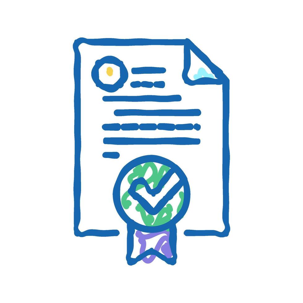 document quality icon doodle illustration vector
