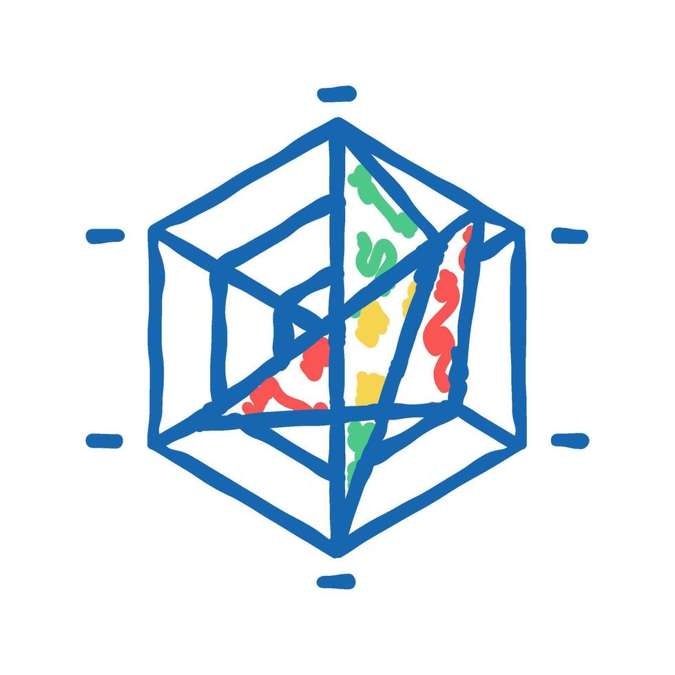 spider chart icon doodle illustration vector