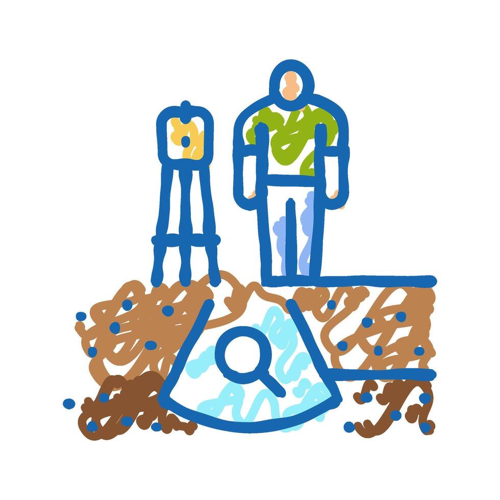 geotechnical study mining icon doodle illustration vector