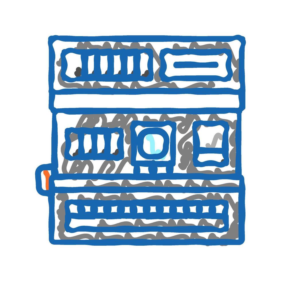 photo camera retro device icon doodle illustration vector