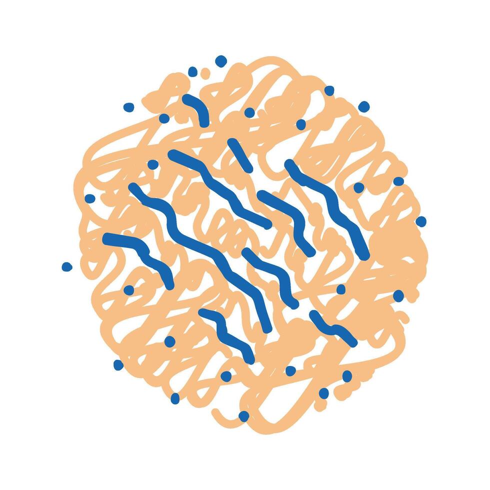 pitted or sunken scar icon doodle illustration vector