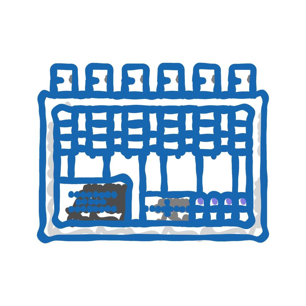 rig setup cryptocurrency mining icon doodle illustration vector