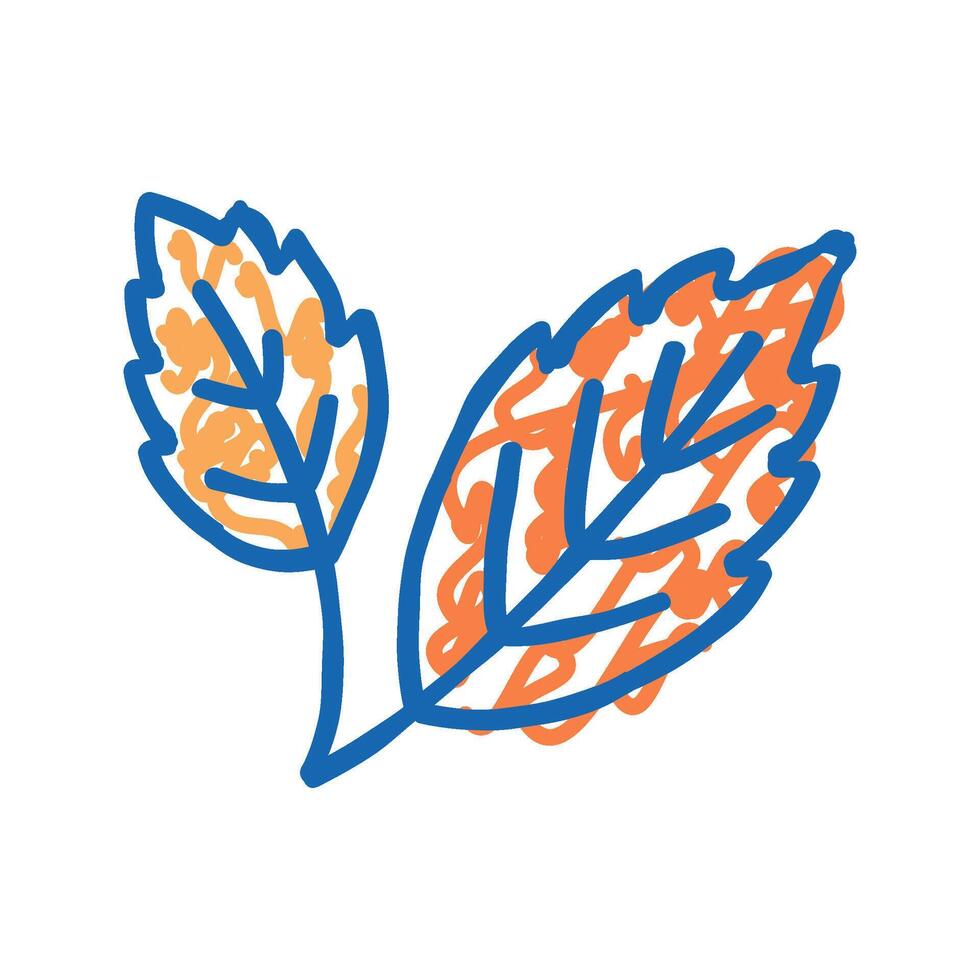 autumn leaf icon doodle illustration vector