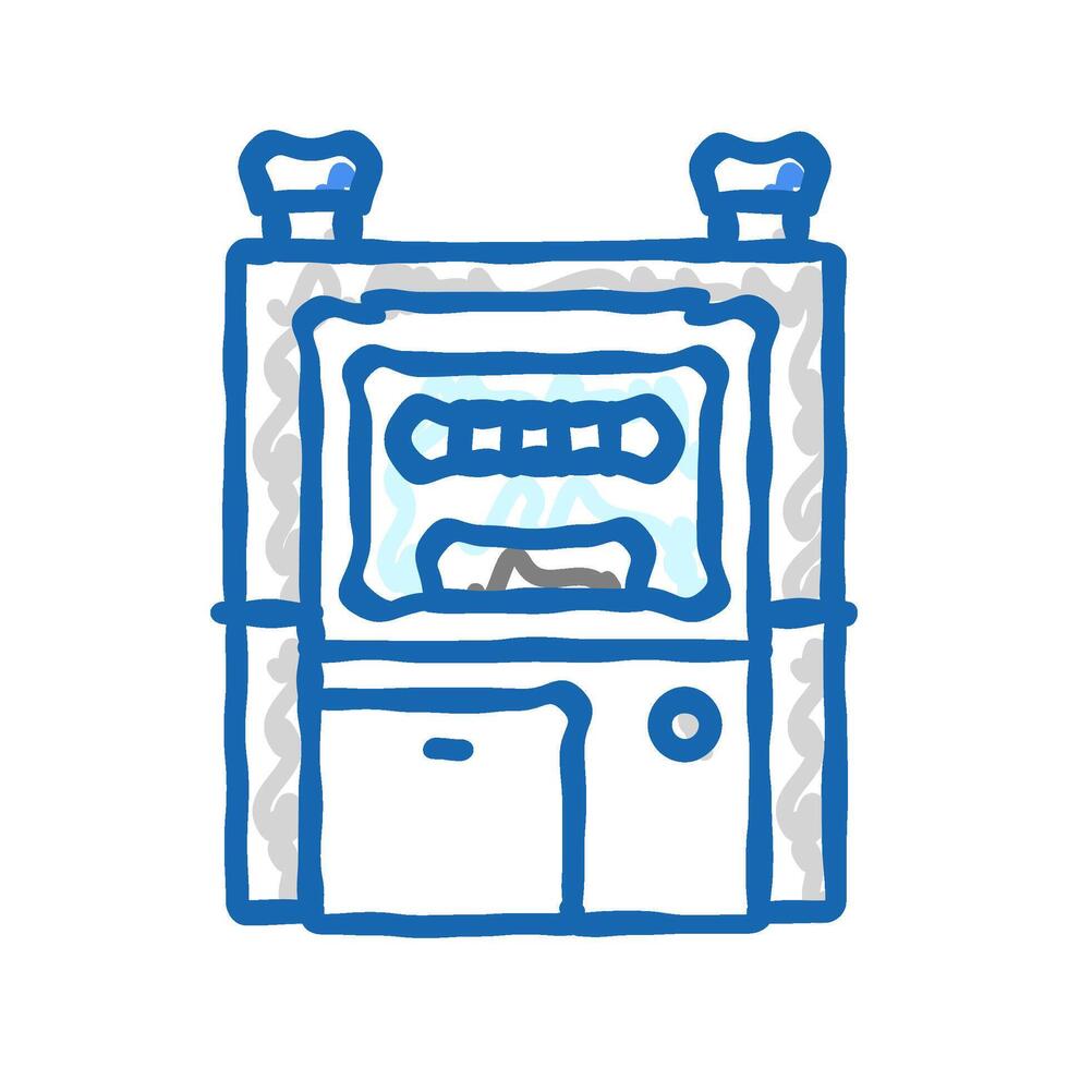 meter gas service icon doodle illustration vector