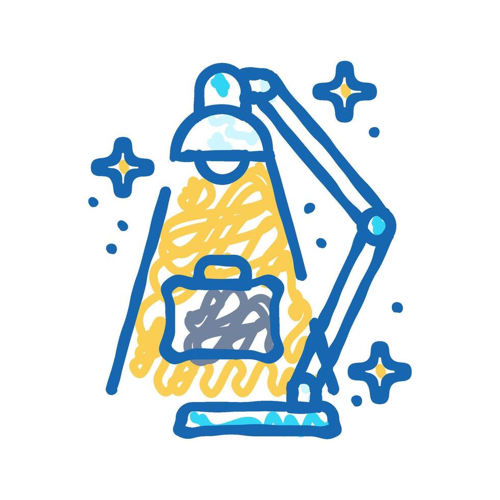 deep work time management icon doodle illustration vector