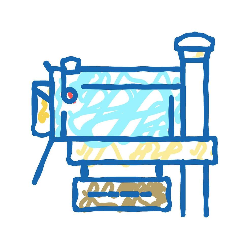 mailbox box for mail icon doodle illustration vector
