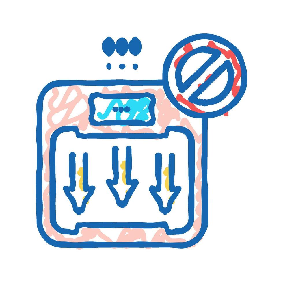 unexplained weight loss hepatitis icon doodle illustration vector