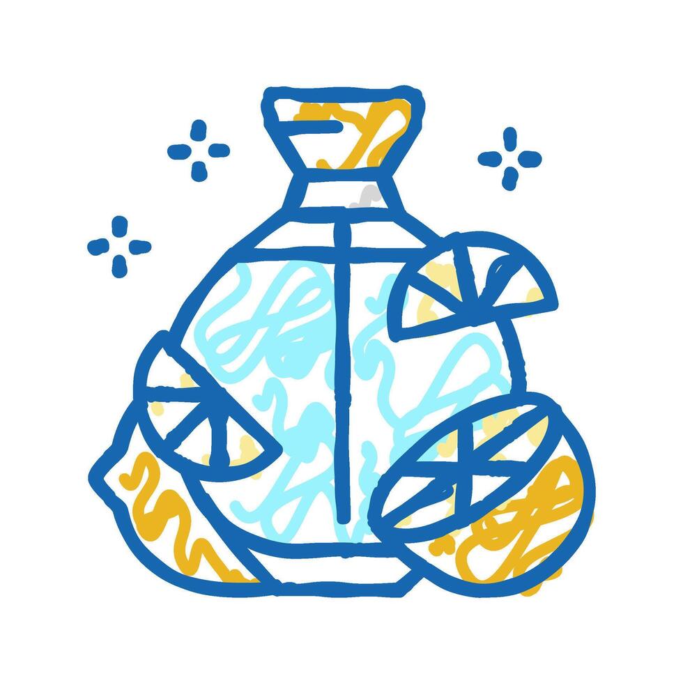 citrus notes perfume icon doodle illustration vector