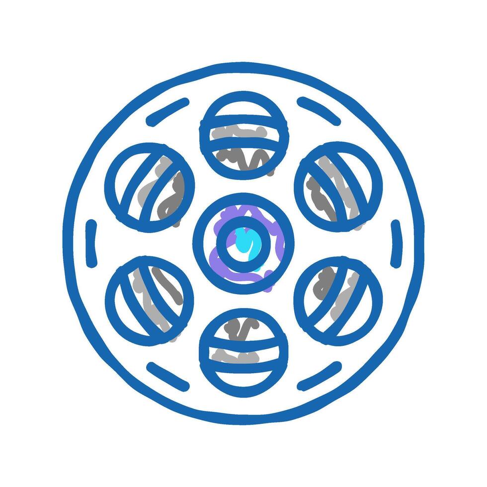 film bobbin icon doodle illustration vector
