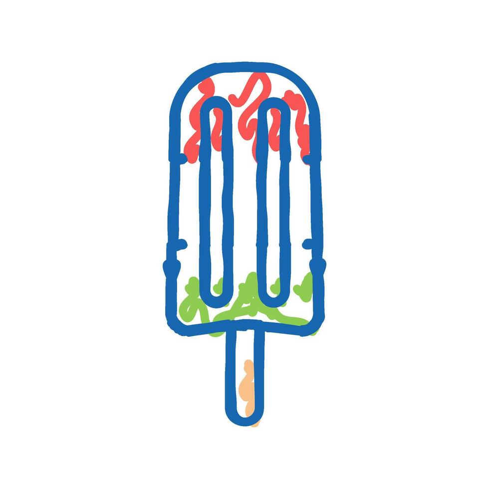 frozen ice cream icon doodle illustration vector