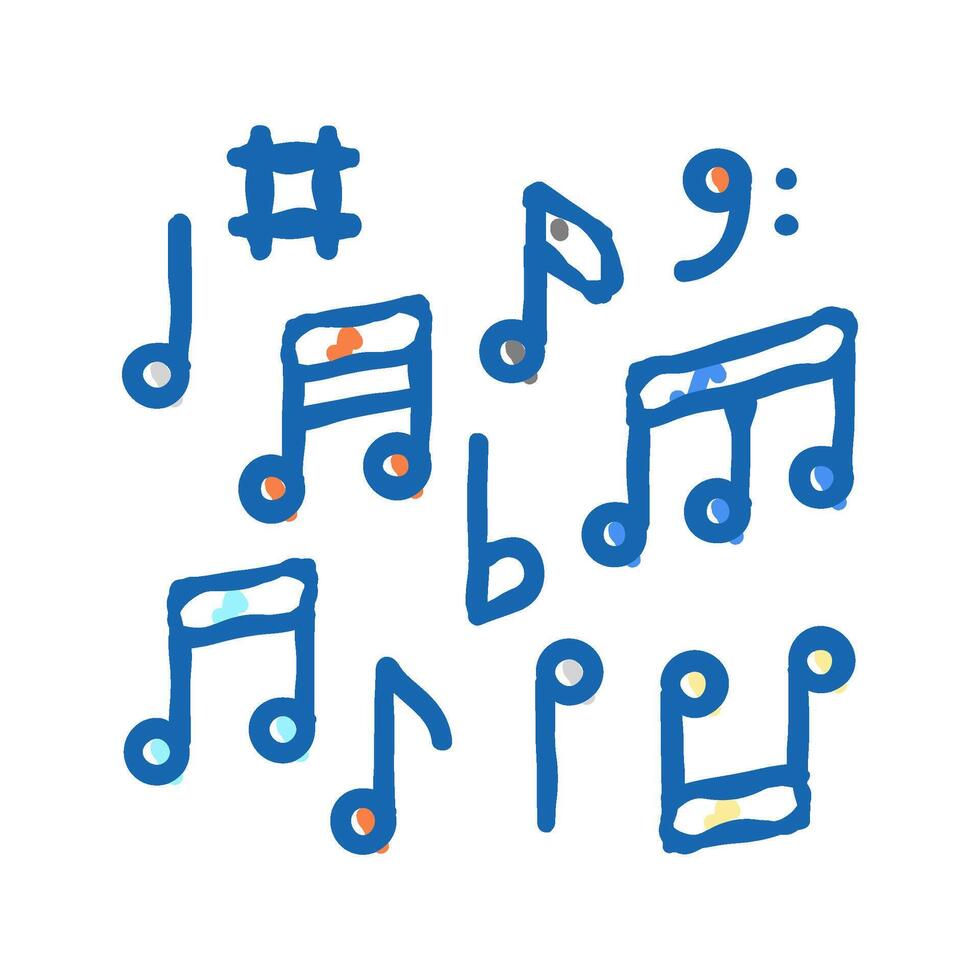note music icon doodle illustration vector