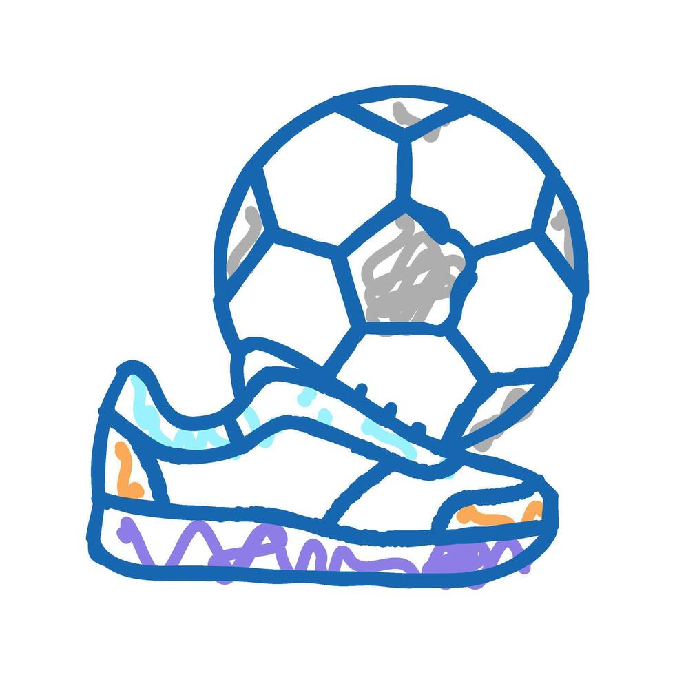 play football soccer mens leisure icon doodle illustration vector