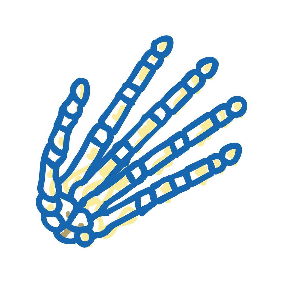 hand bone icon doodle illustration vector