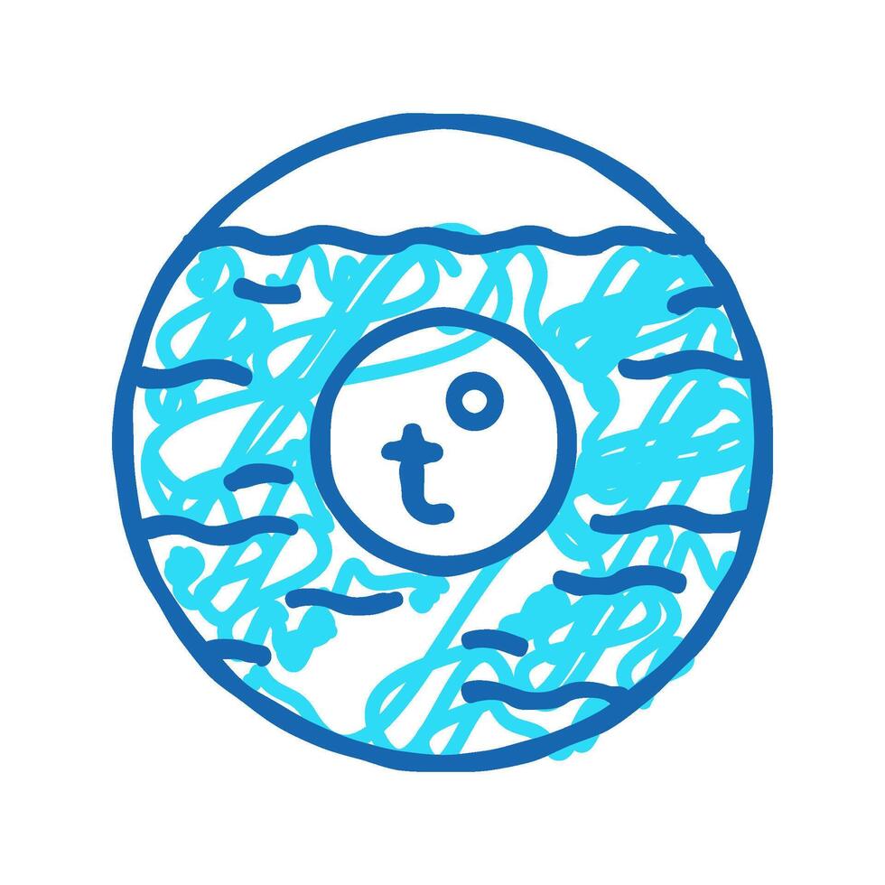 adjust shower temperature icon doodle illustration vector