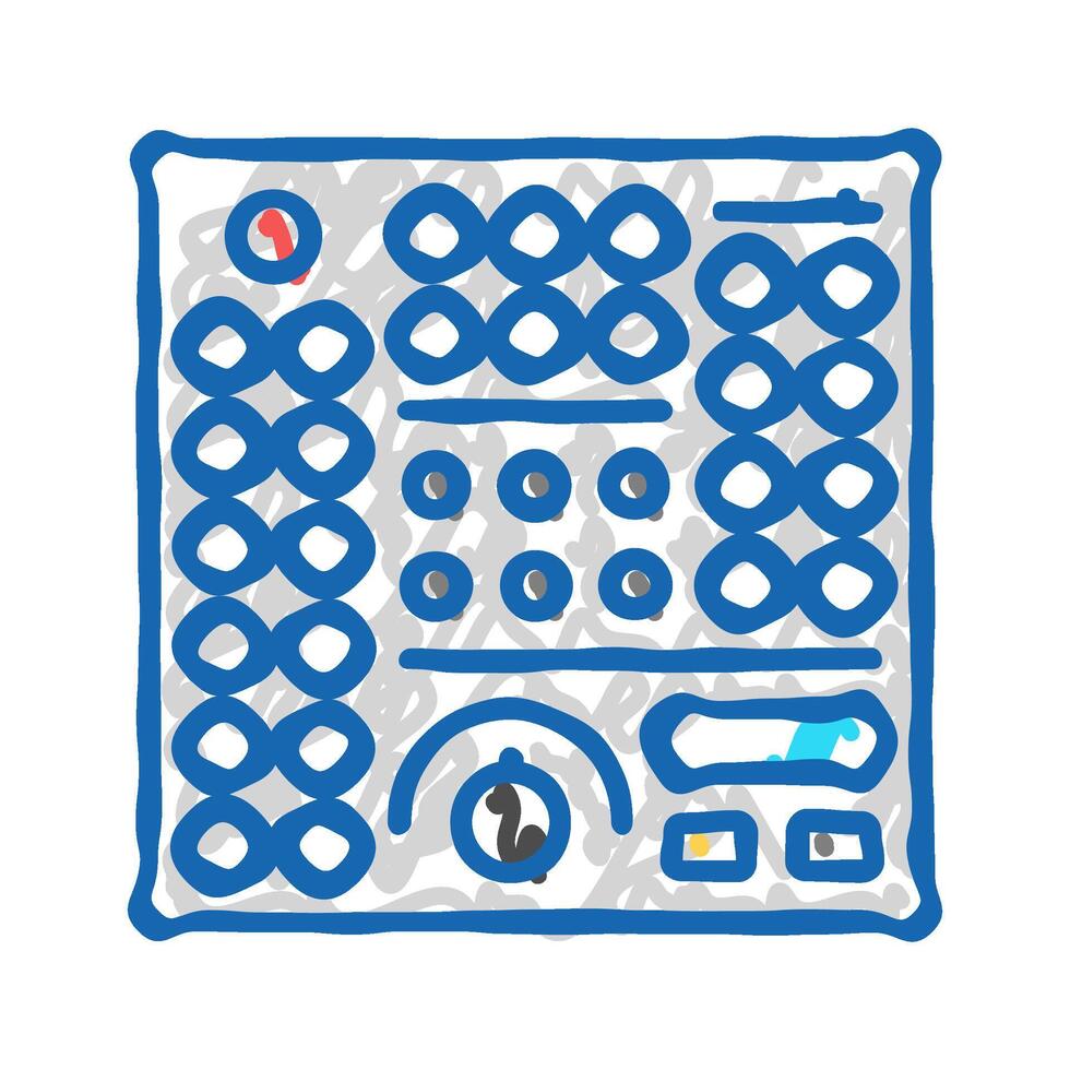 control panel tool work icon doodle illustration vector