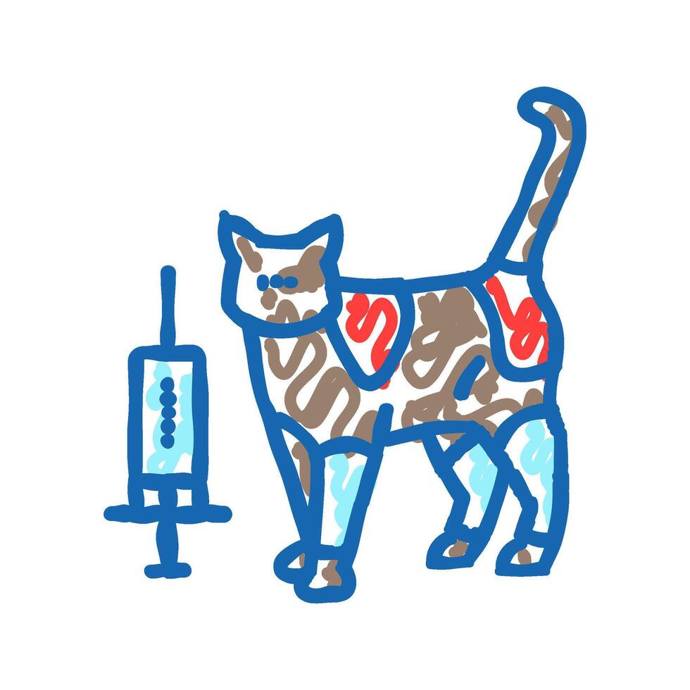 bowtie cat breeding icon doodle illustration vector