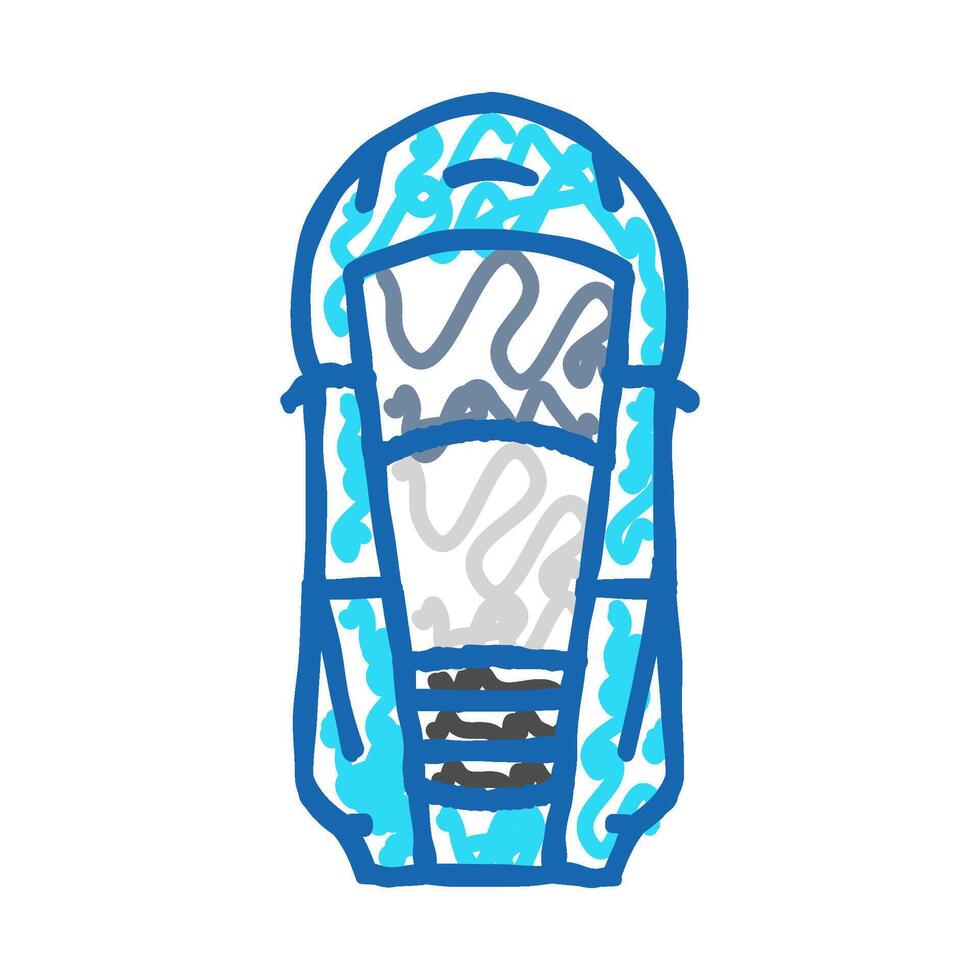 motor car top view icon doodle illustration vector