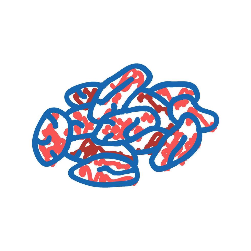 goji dried fruit icon doodle illustration vector