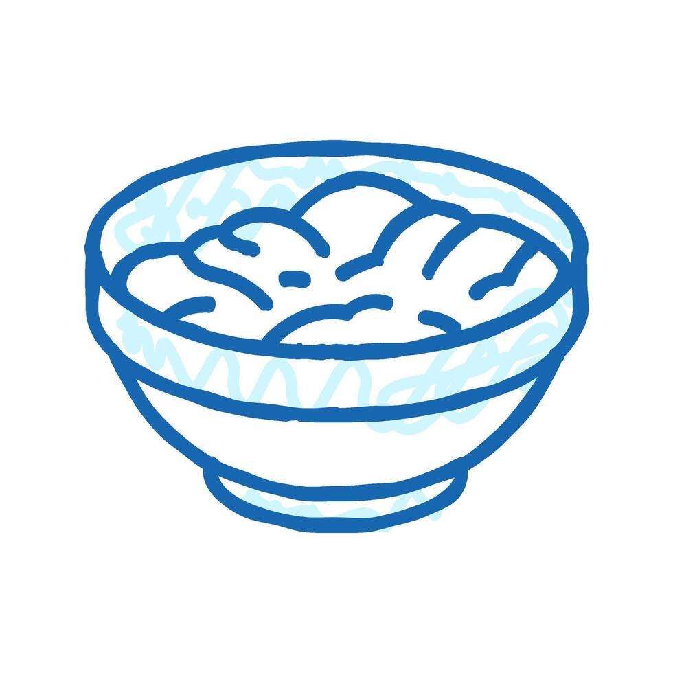 greek yogurt cuisine icon doodle illustration vector
