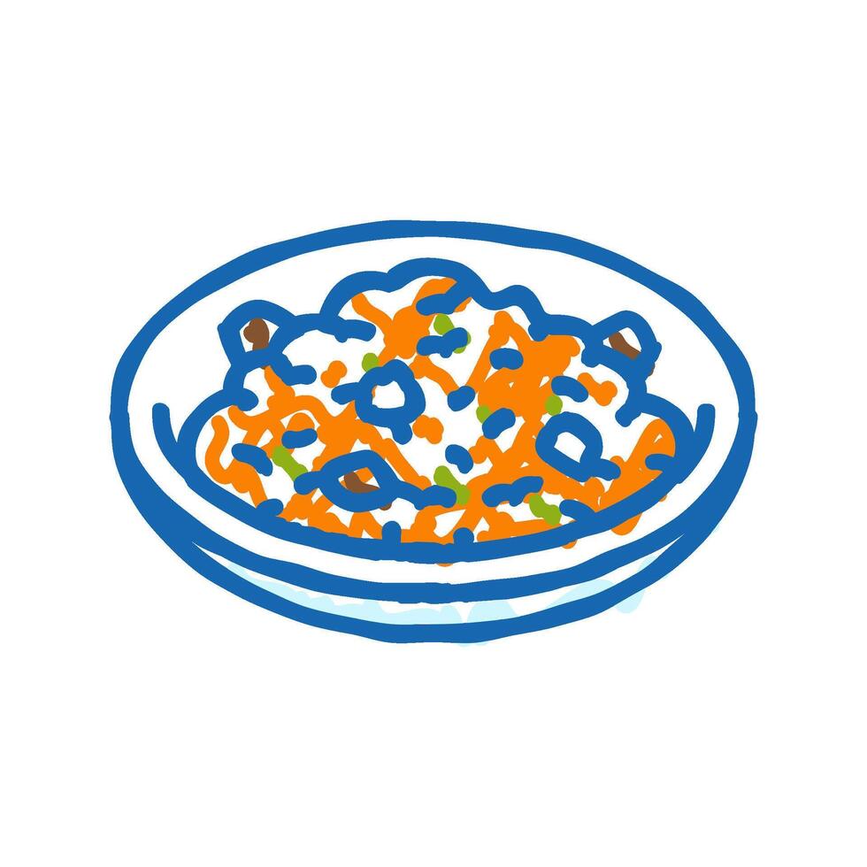 kisir turkish cuisine icon doodle illustration vector