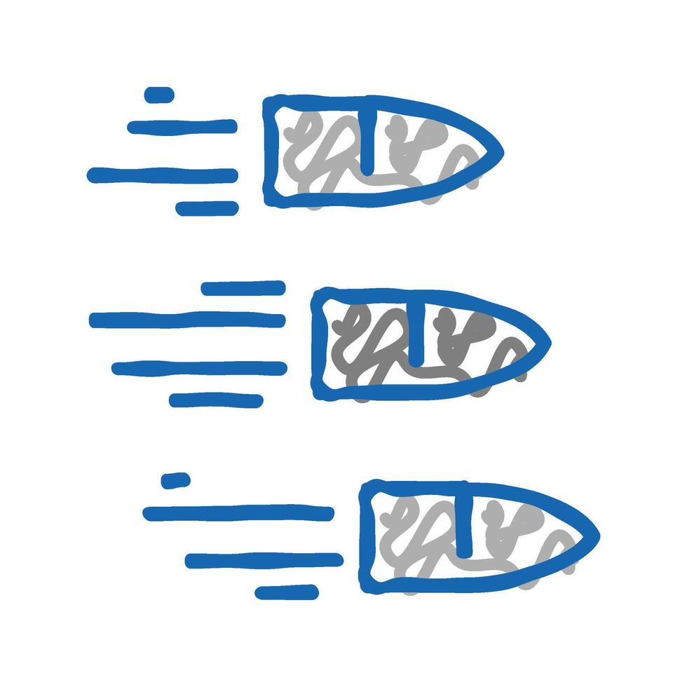 flying bullets icon doodle illustration vector