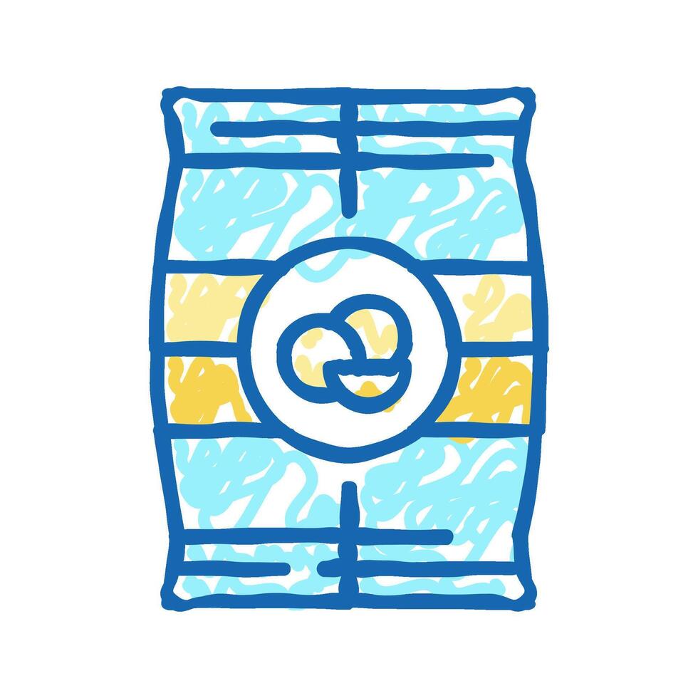 dry peas bag icon doodle illustration vector