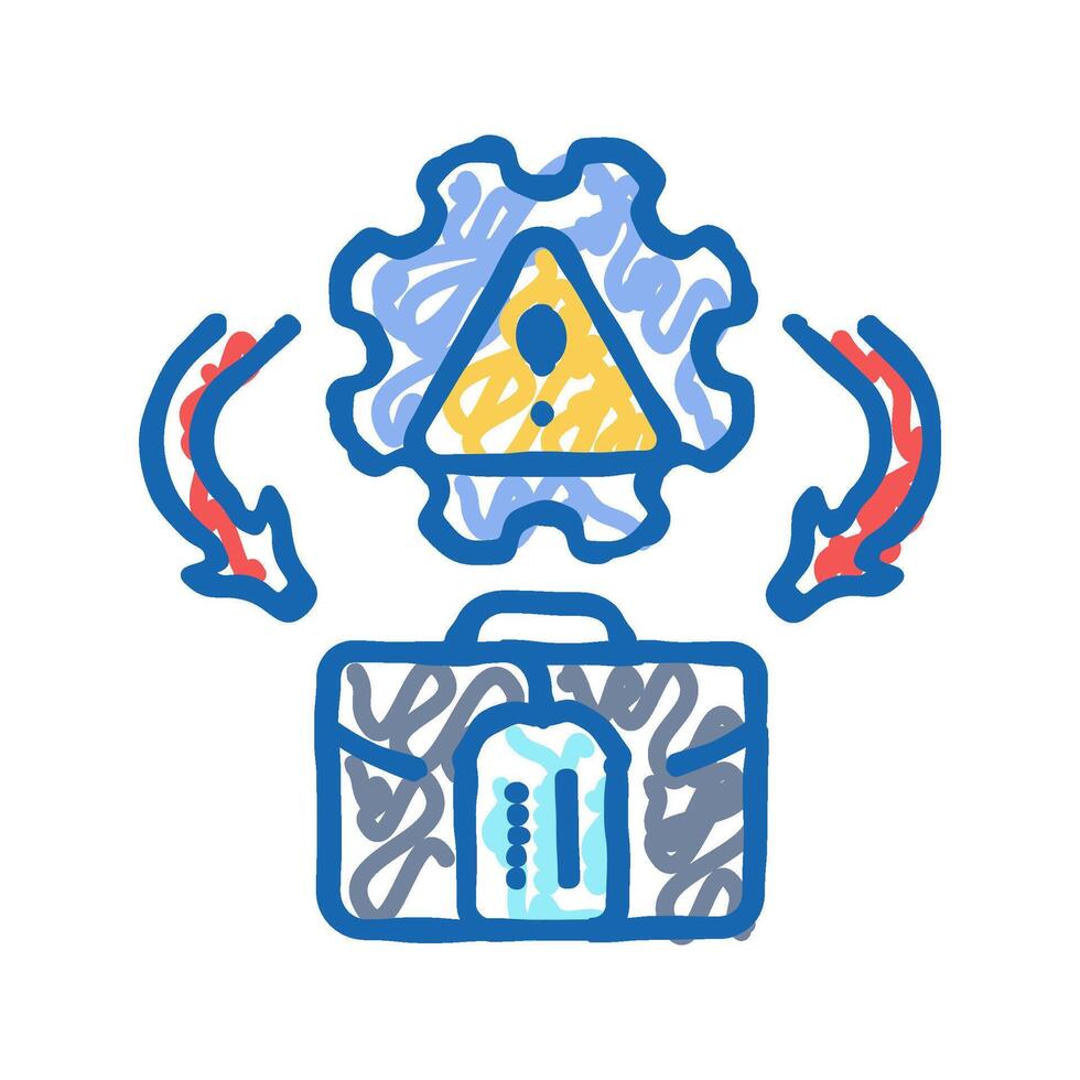 business resilience modern business icon doodle illustration vector