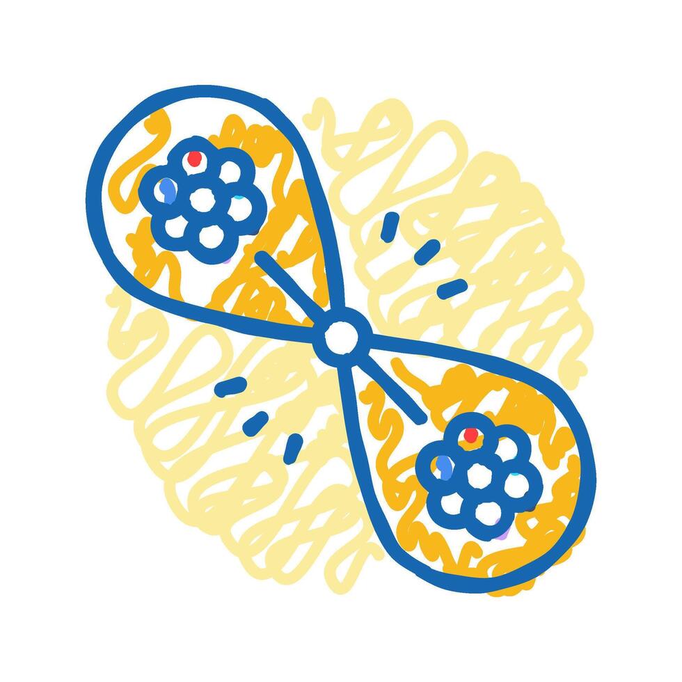quantum entanglement unsolved mystery icon doodle illustration vector